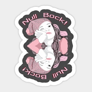 Girl have zero enthusiasm -  Null Bock Sticker